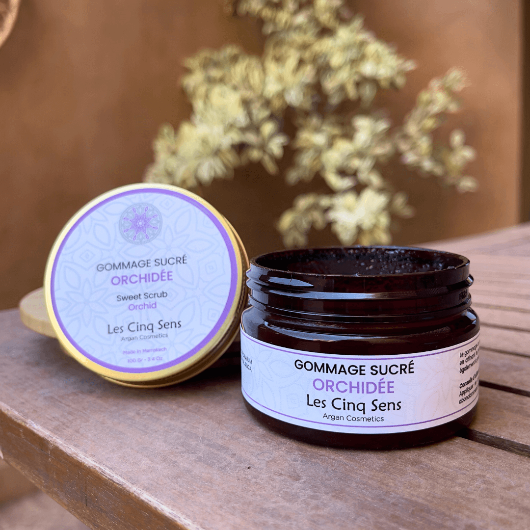 Gommage sucré Orchidée Naturel 100g | Peau Douce & Éclatante