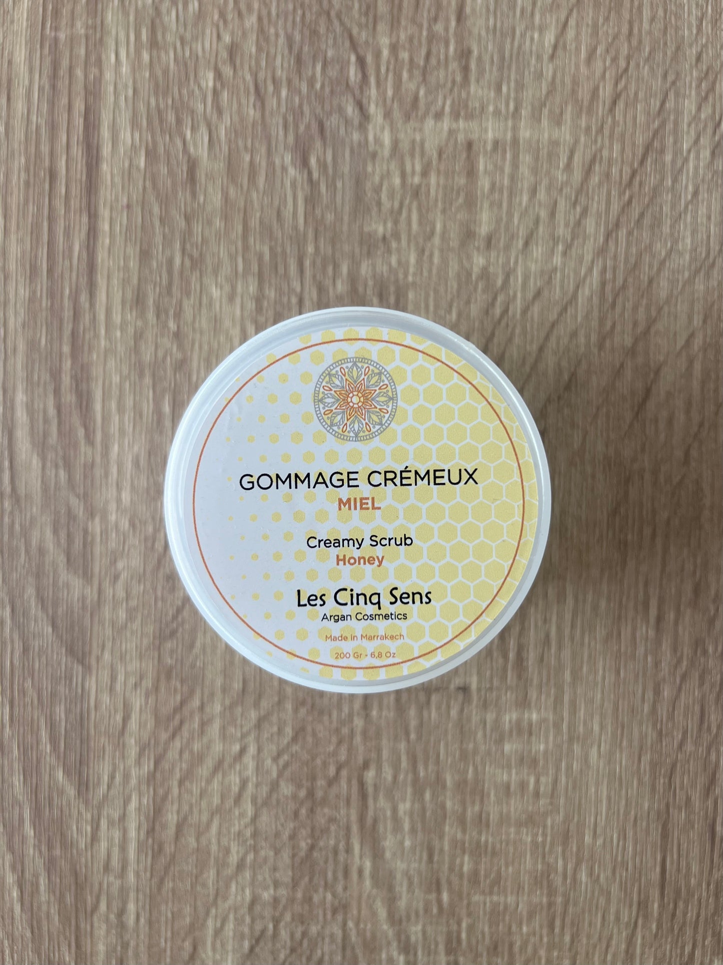 Gommage Miel & Argan 200g – Exfoliation Douce & Hydratation Intense