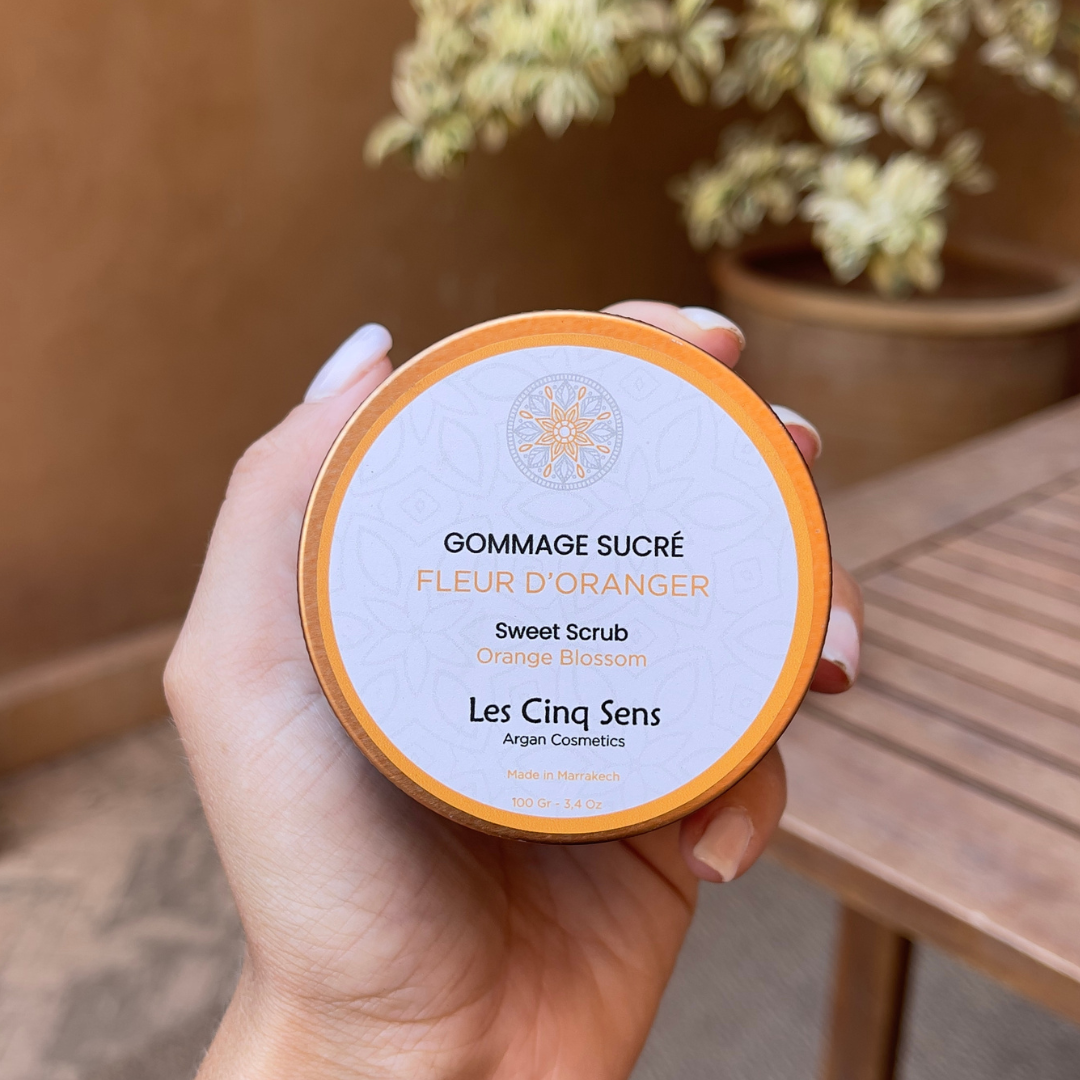 Gommage Sucré Fleur d’Oranger 100g – Exfoliation Douce & Peau Satinée