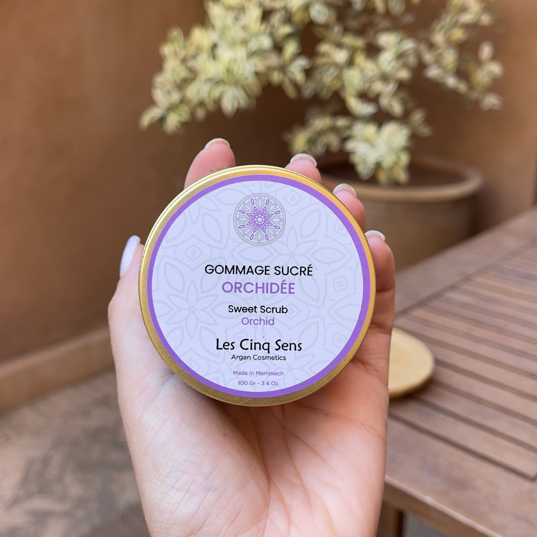 Gommage sucré Orchidée Naturel 100g | Peau Douce & Éclatante