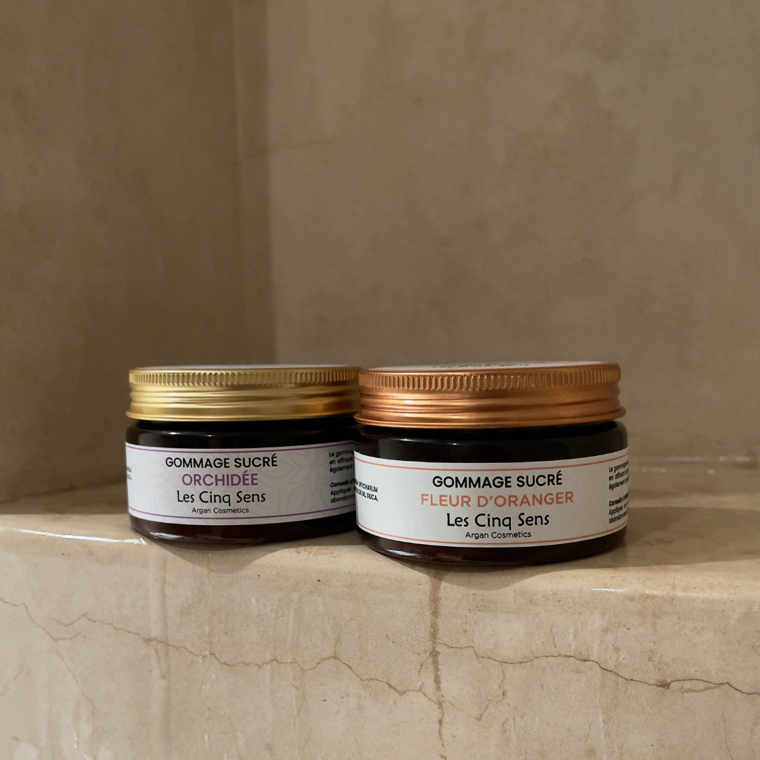 Gommage Sucré Fleur d’Oranger 100g – Exfoliation Douce & Peau Satinée