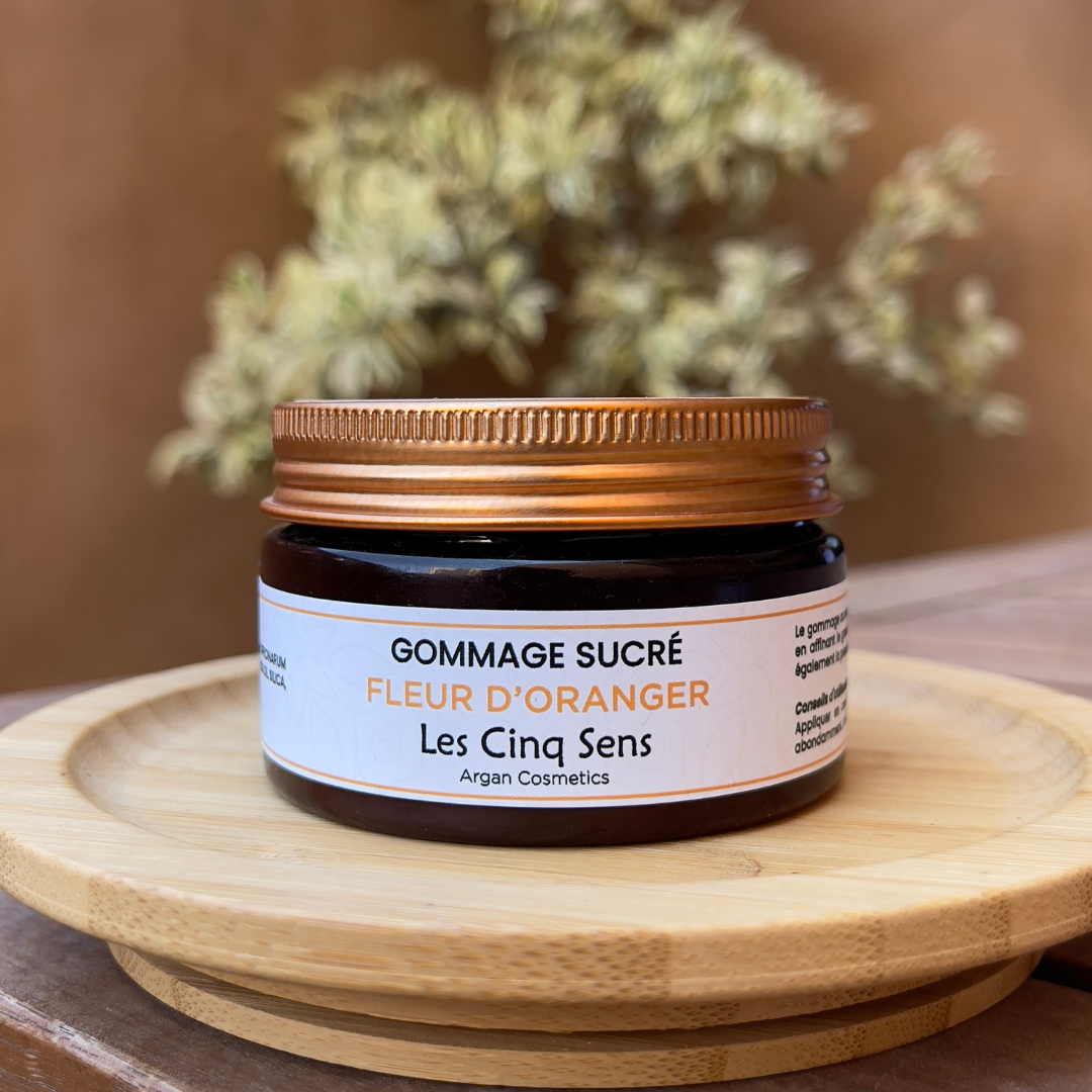 Gommage Sucré Fleur d’Oranger 100g – Exfoliation Douce & Peau Satinée