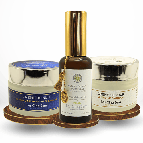 Coffret Argan Hydratation Intense – Huile d’Argan, Crème de Jour et Crème de Nuit