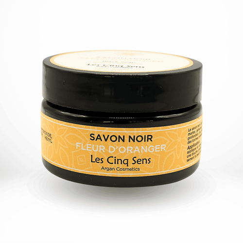 Savon Noir Fleur d’Oranger 100g – Exfoliant & Nourrissant