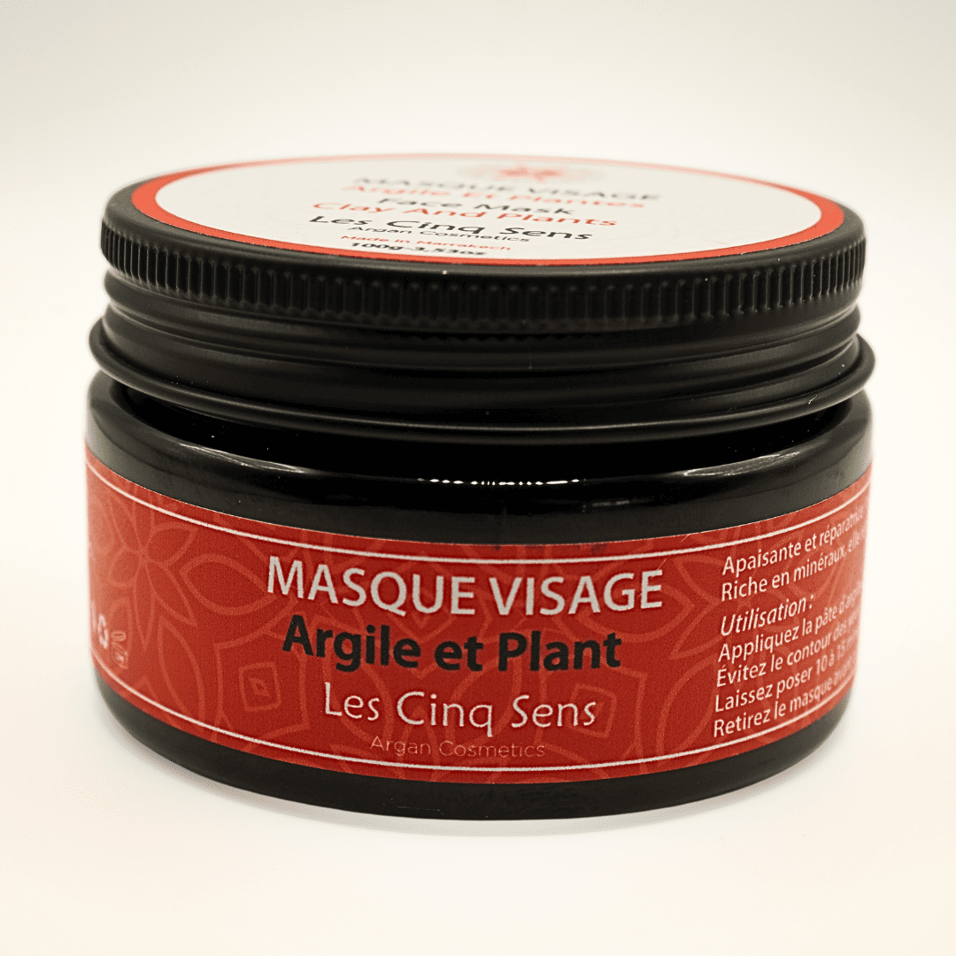 Masque Visage Argile & Plantes BIO 100ml – Purifiant & Détoxifiant