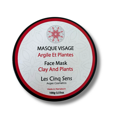 Masque Visage Argile & Plantes BIO 100ml – Purifiant & Détoxifiant