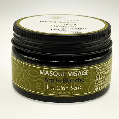 Masque Visage Argile Blanche 100ml – Apaisant & Éclat du Teint